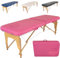 Beltom® Mobile Massagetisch Massageliege 2 zonen Basic 185 x 60 cm. - Licht 11,8 kg - massagebed massageleuning Massagebank 2 Zones klappbar Kosmetikliege - Pink
