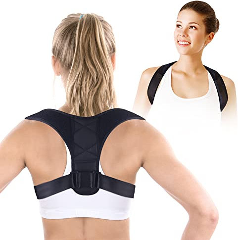NEWGO Haltungskorrektur Rücken Geradehalter Verstellbare Rückentrainer Schmerzlinderung von Rücken, Align Spine Rücken Geradehalter