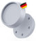 BAUHELD® Schwingungsdämpfer Waschmaschine [4 Stück] - Robuste Gummi-Füße aus Weich-PVC [Made in Germany] - Vibrationsdämpfer passend auf Miele Midea Siemens Bosch Haier Beko AEG - Hellgrau