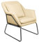 SVITA Josie Loungesessel gepolstert Indoor Polsterstuhl mit Armlehne Metallgestell Stoffbezug Einzelsofa modern Beige