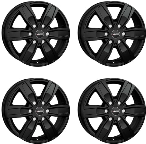 4x AUTEC Felgen Alufelgen QUANTRO 6.5x16 ET62 6x130 Schwarz matt kompatibel mit Mercedes-Benz Sprinter