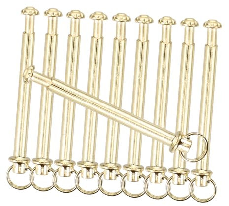 PRETYZOOM 10 Sets Folding Fan Shaft Rivet and Nut Repair Kit Solid Metal Fan Shaft Replacement Loop 3mm x 29mm