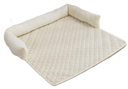 Schlauwiewau CozyCouch© Hundebett Emmalove.hundeliebling CozyProtect® Beruhigender Sofa- und Möbelschutz (90 * 90cm,Weiß)