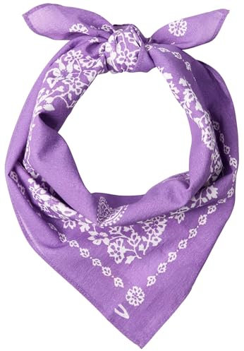 camel active Damen Bandana aus reiner Baumwolle Lila-Weiß, womenswear-OS