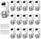 MUXHEL 16PCS Cabinet Lock 16mm Letter Box Lock Security Cam Lock with 32 Keys & 2 Different Plates Security Mailbox Locks for Door Cabinet Mailbox Drawer Wardrobe Post Box