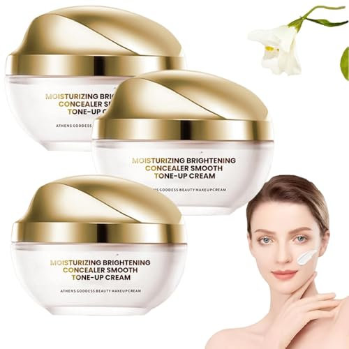 1,858/5,000 Feuchtigkeitsspendende, Aufhellende Concealer-Creme, Glatte Ton-Up-Creme, Feuchtigkeitsspendende Make-up-Ton-Up-Creme (3 Stk)