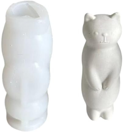 Duftkerzenform Mit Stehenden Katzen. Stabile Silikon Bastelform Für Stehende Duftkerzen Mit Katzen Perfekt Zum Verschenken