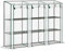 Outsunny Serre de Jardin PE avec étagères 3 Niveaux, Serre de Balcon, bâche renforcée 140 g/m², châssis en Acier, 2 Portes zippées enroulables, pour légumes Plantes Fleurs, 215 x 46 x 151 cm, Blanc