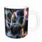 YFHJV Tazas de Café,Taza de Cerámica para Té y Café - Regalo Original - 330 ml - Desayuno Tazas Tazas graciosas,Fondo de fantasía estrellada de la Tardis de Doctor Who,tazas originales