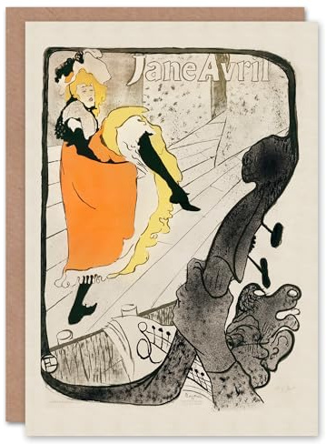 Artery8 Toulouse Lautrec Art Card Jane Avril Can Can Dancer