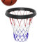 Filet de basket-ball portable, filet de basket-ball de rechange, cadre amovible, filet tricolore, système de lancement et d'attache facile à installer pour intérieur et extérieur (noir)