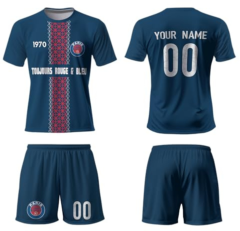 Generisch Personalisiert Fussball Trikot Kinder,Klub-WM 2025 Trikot mit Eigenem Namen Nummer,Team-Logo Fußballtrikot,Fussball Geschenke für Kinder,Herren,Jugend,Damen,100% Polyester, Atmungsaktiv