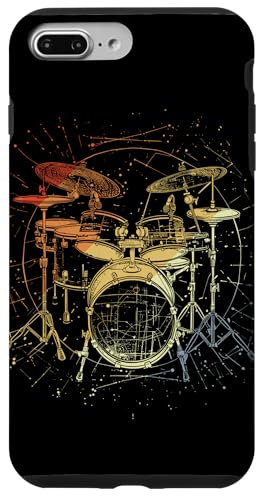 Batteria Strumento musicale in stile retrò Custodia per iPhone 7 Plus/8 Plus