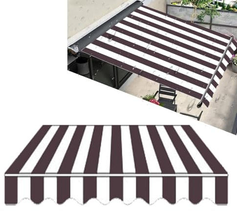 Tessuto di ricambio per tenda da sole retrattile, da 2 a 6 m, per ponti, cortili e finestre, resistente alle intemperie