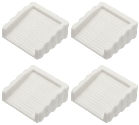 PATIKIL 4Pack Two-Way Door Stoppers, 1 Inch Small Cube Doorstops Door Stops for Bottom of Door on Home Office Workshops Carpet Concrete Tile Wood Stoppers Wedge, White