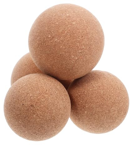 4 Stück Kork Massageball Triggerpunktkugeln für Beine und Rücken | Khaki, für Zuhause und Unterwegs, Tiefe Gewebemassage, Muskelspannung, Robust