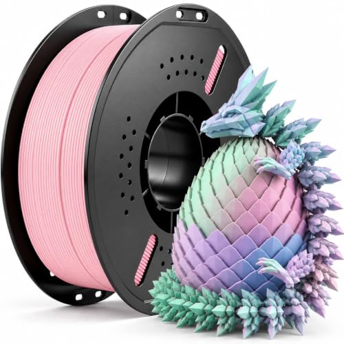 LVVJ3D PLA Matt 3D Drucker Filament Rosa,Gelb,Blau | 3D Printer Filament, Tricolor Matte PLA, Premium Qualität für 3D-Druck PLA 1KG Spule