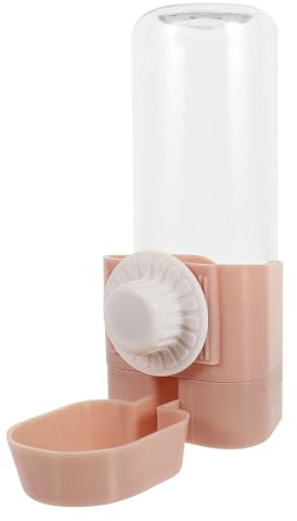 YARNOW Distributeur d'eau Automatique pour Chien et Chat 500ml en Plastique Bouteille Transparente et Flux d'eau Automatique, Accessoire Suspendu pour Cage