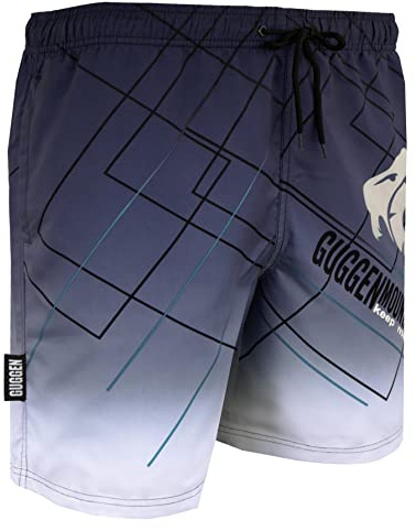 GUGGEN Mountain Badehose für Herren Schnelltrocknende Badeshorts B2 mit Kordelzug Beachshorts Boardshorts Schwimmhose Männer mit Kariertes Muster
