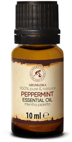 Peppermint Essential Oil 10ml - Mentha Piperita - Aromatherapy - Homefragrance - 100% Pure & Natural Peppermint Oil for Body Care - Diffusers - Sauna - Relaxation - Calming