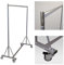 GERSO Stabiler Kleiderständer fahrbar für professionellen Einsatz auf Rollen 150cm 160kg rollbar Chrom Premium für Industrie sehr belastbar Schwerlast