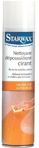 STARWAX - Nettoyant Dépoussiérant Cirant - Nettoie et Nourrit Sans Encrasser - Ravive les Meubles Cirés - Fabriqué en France - 400 ml