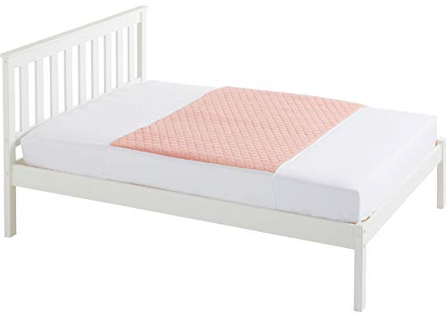 Kylie Premium Bed Pads | Pink | 4 Litre | Double Bed 139 x 91cm | Washable Absorbent Incontinence Sheets | Waterproof Backing | 50cm Mattress Tuck Flaps on Each Side