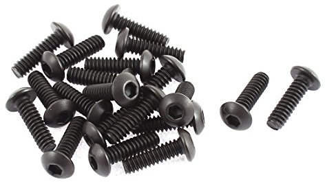 sourcing map 3/16-24 x5/8 10.9 Acier alliage hexagonale prise tête ronde vis boulon 20pcs