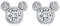 Findout Damen Sterling Silber Cubic Zirkonia Amethyst Weiß Kristall Rosa Mickey Mouse Ohrringe für Mädchen Kinder (f1758), Sterling Silber, Amethyst, Sterling Silber, Amethyst