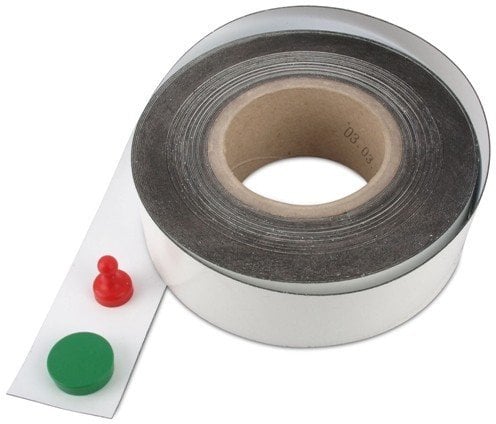 magnets4you - 1m Ferro-Soft-Band | 1000x50x0,6mm | selbstklebend | weiß | Magnetisches Band als Haftgrund für Magnete