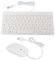 Richer-R Wired Keyboard and Mouse Set,Portable and Lightweight Ultra-Thin USB Wired Keyboard Optical Mouse Mice Set Combo for PC Laptop(White)