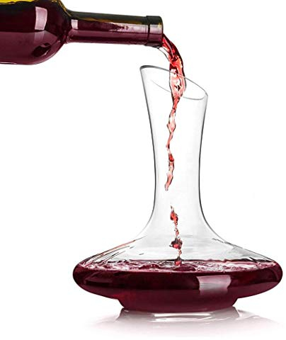 Decanter per vino rosso in vetro cristallo soffiato a mano, al 100% senza piombo, regalo e accessorio per amanti del vino Decanter