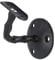 Buche Treppe Wand Handlauf/Geländer/Rundholz/Stange/Griff unbehandelt Ø 42 mm mit bearbeiteten Enden ohne Handlaufhalter passende Handlaufhalter Modell M schwarz lackiert