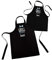 Herz & Heim® Tolles Grill-Schürzen-Set für Vater und Sohn mit Aufdruck der Namen - einzigartiges Vatertagsgeschenk Schwarz, Groß