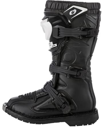 O'NEAL | Stivali Motocross | Bambini | Enduro Motorcycle | Comfort grazie a Air-Mesh-Insole, quattro fibbie, materiale sintetico di alta qualità | Stivali Rider Pro Youth | Nero | Taglia 13/32