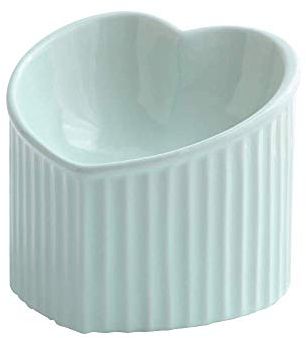 Futternapf Katze Napf Katzennapf Erhöht - Näpfe Katze Keramik - Anti Erbrechen Fressnapf Katze Hoch mit Neigung Design - Katzenfutternapf - Katzennäpfe - Katzenschüssel - Katzen Futterschale - 180 ml