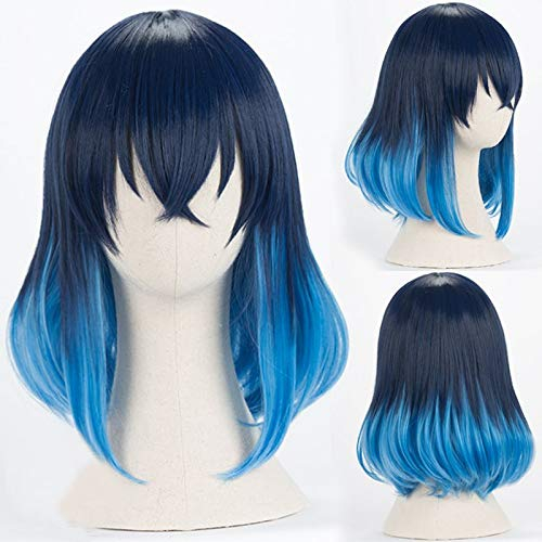 Anime Demon Slayer: Kimetsu No Yaiba Cosplay Hashibira Inosuke Wig Heat Resistant Hair Cosplay Costume Wigs + Free Wig Cap