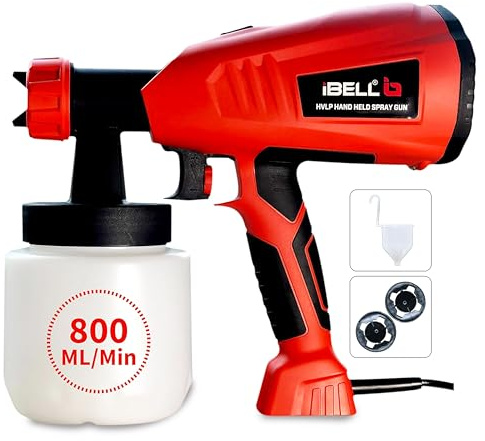 IBELL HVLP Paint Sprayer SG60-26, 400W, Copper Armature, Paint Reservoir 800ml, Max Flow: 800ml/min