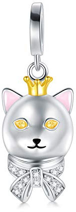 Katze Charm Anhänger für Pandora Armbänder und Halsketten 925 Sterling Silber Katzenschmuck Geschenke für Frauen Mädchen