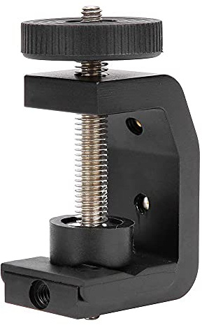 Universal C Klemme, Trägerklemme Schraubzwinge Schraubzwingen Aluminiumlegierung Feste Desktop-Klemme mit 1/4 Zoll Schraube für Taschenlampen Kamerastativ