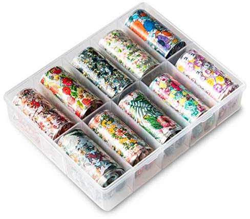 Transfer Folie 10er Set - Spanische Blumen