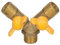 Robinet Tournant Spherique Gaz en Forme de Y, Robinet Tournant Spherique Gaz 3 Voies Filetage Male G 1/2 Raccord de Commutateur de Gaz Naturel pour Appareil Gaz Combustible