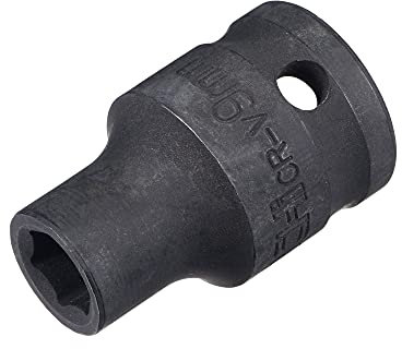 sourcing map 1/2 Drive by 9mm 6-Point Impact Socket, CR-V Steel 1.5 Length, Shallow Metric Sizes