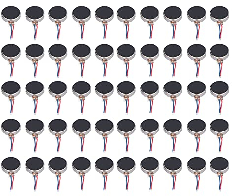 50 Pièces Mini Moteurs de Vibration DC 3V 10x2.7mm Type de Pièce Plate Micro Moteur Vibrant pour Téléavertisseur de Téléphone Portable Intelligent