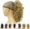 IMISSU Capelli ricci disordinati Estensioni dei capelli coda di cavallo con artiglio corto Clip coda di cavallo con ganascia in posticci per le donne (Biondo miele)