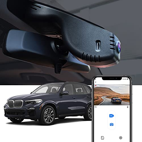 Fitcamx Dashcam 4K Passend für BMW X5 2023 2022 2021 2020 2019 Xdrive 50i 40i M50i Sdrive40i (Modell A), OEM 2160P UHD Auto Kamera WiFi, G Sensor, Loop-Aufnahm, WDR Dash cam, Plug & Play, 64-GB-Karte