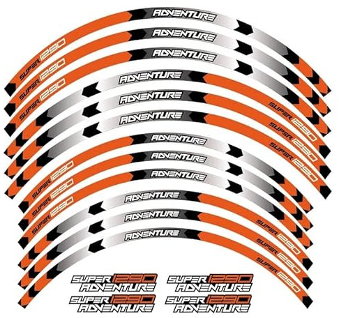 Moto Ruote Cerchi Adesivi Riflettenti Strisce, per KTM Super 1290 Adventure Decorativi Accessori