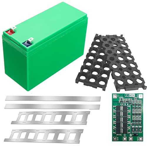 XBERSTAR 18650 Battery Holder,12V 3S 7P Li-ion DIY Case Holder for 18650 Powerwall Battery Pack Spot Clamp with Nickel Strip BMS(Green Box&Nickel Strip&BMS)