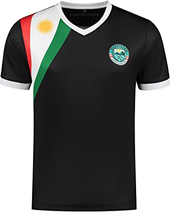 Kurdistan Football Association Kurdische Flagge Fußballtrikot - Kurdistan Flagge Trikot - Kurdistan T-Shirt (XL)
