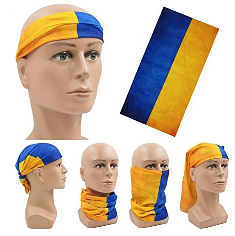 Wudaizhi Sommer Nahtlos Atmungsaktiven Outdoor Sports Bandana Wanderjagd Radfahren Running Schal Reiten Ukraine Flagge Gesichtsmaske Männer Frauen Frauen